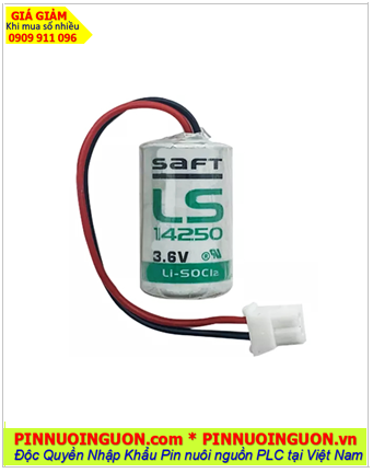 Saft LS14250 (Dây Zắc cắm PLC); Pin nuôi nguồn Saft LS14250 lithium 3.6v 1/2AA 1200mAh _Xuất xứ Pháp